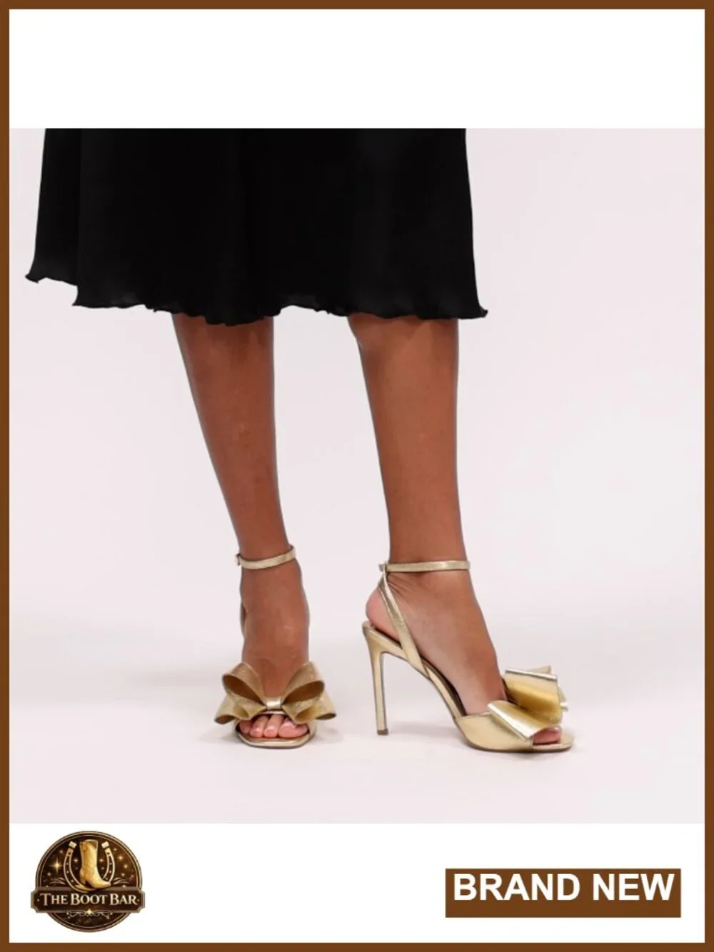 Satin Bow Heeled Sandals Stiletto Heels